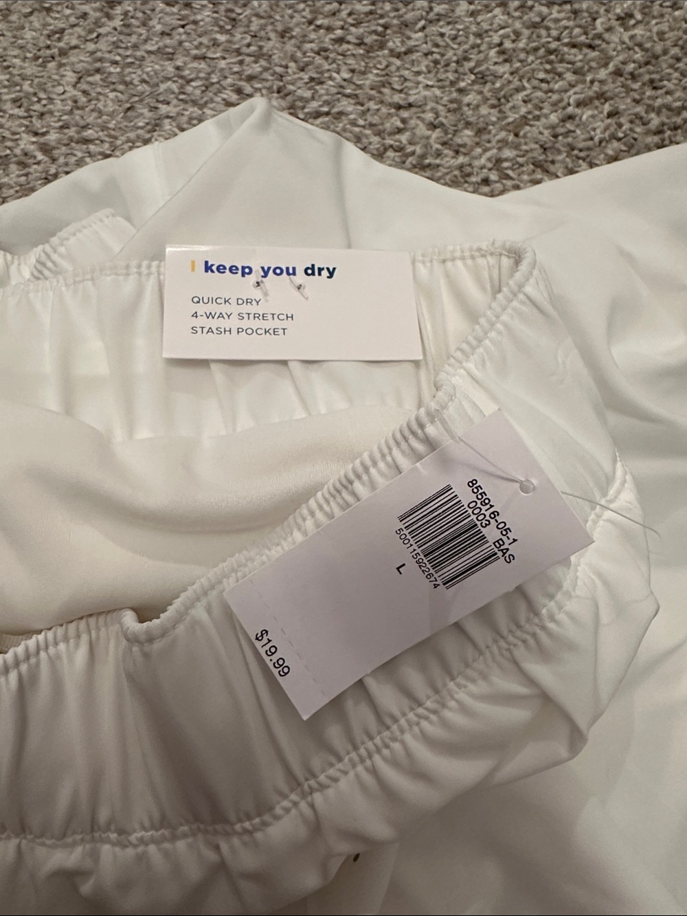 Old Navy White Athletic Shorts L - Picture 2 of 3